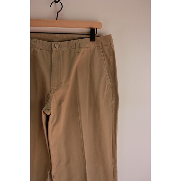 Bonobos Mens Pants Brown Flannel Lined Chino Flat Front Straight Leg Size 35x30 - Picture 5 of 11